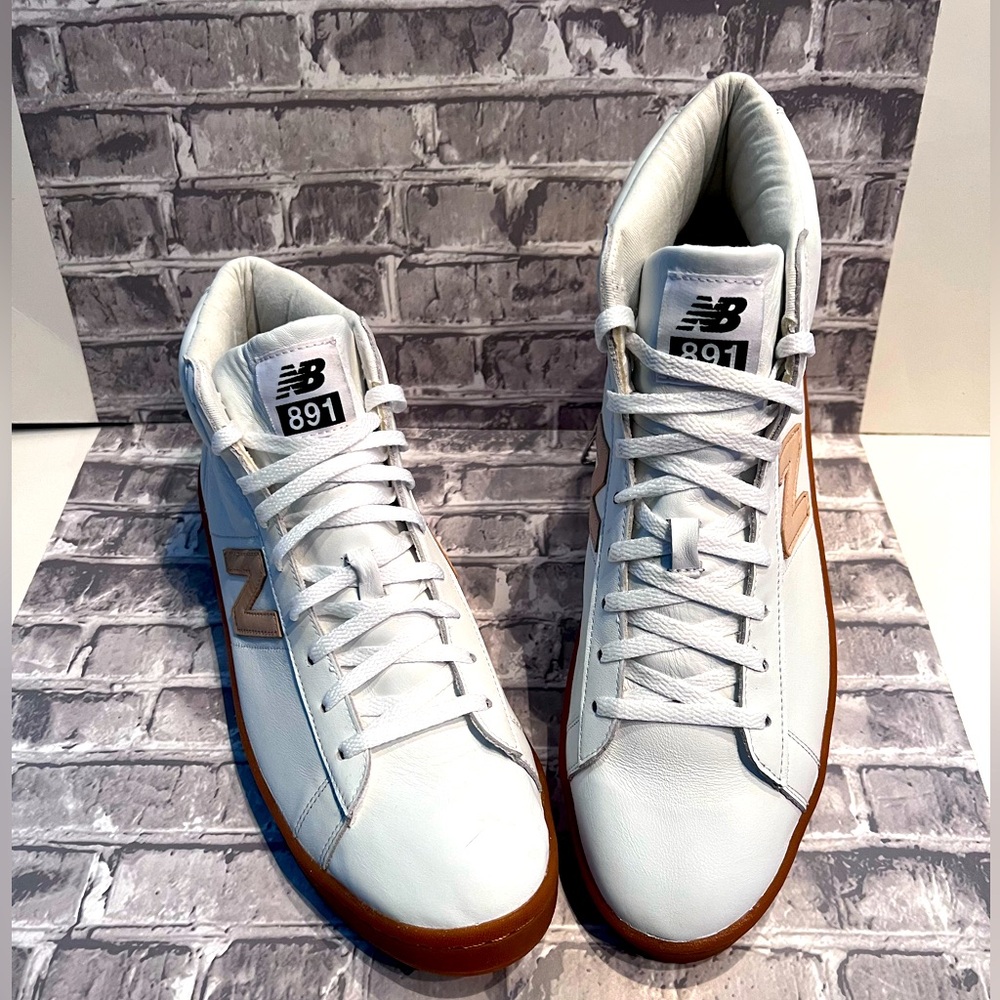 New Balance White Leather J Crew High Tops